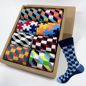 Multiple Pairs Geometric Print Socks