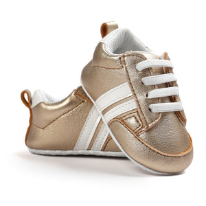 Two Striped First Walkers Soft Sole Sneakers