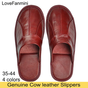 Genuine Leather Indoor Non-slip Slippers