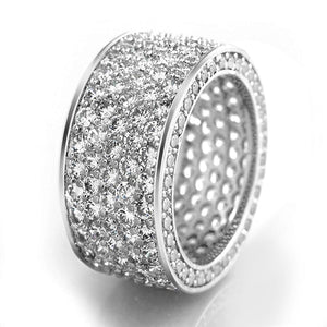 Huitan Luxury Cubic Zirconia Wide Promise Ring