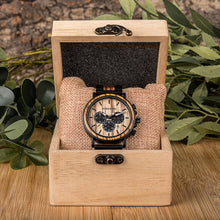 BOBO BIRD P09 Wood and Stainless Steel Luminous Hand Wristwatch