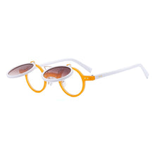 Popular Flip Up Retro Small Round Metal Sun Glasses