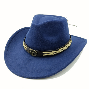 Faux Suede Western Hat