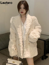Mid Length Warm Thick Soft Fluffy Faux Fur Coat