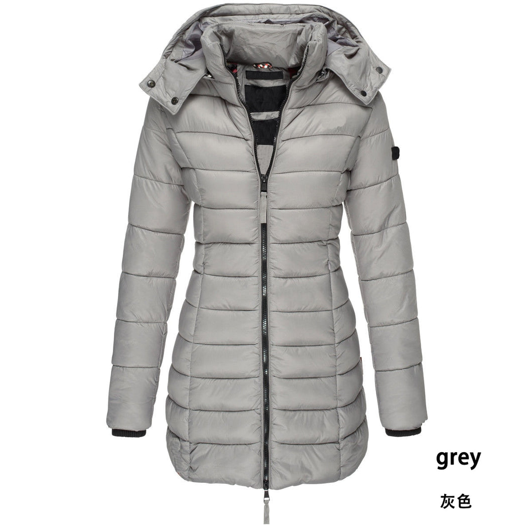 Long Down Thick Warm Hooded Cotton Padded Puffer Jacket