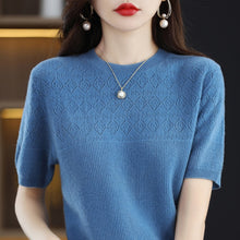 Pure Wool Short-sleeve Pullover Sweater