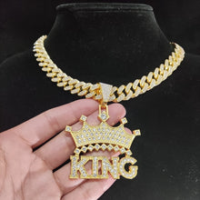 Hip Hop Crown with King Pendant Necklace
