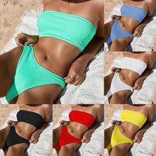 Textured High Cut Brazilian Bikini Set
