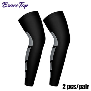 Pair Compression Knee Pad Anti Slip Thigh Support Long Stockings