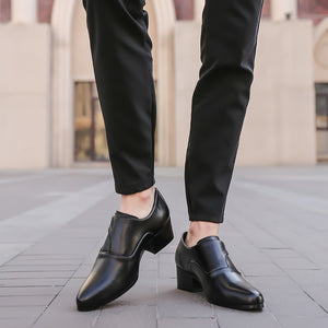 Pointed Toe Side Buckled Oxfords