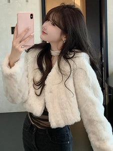 Short Faux Lamb Fur Jacket