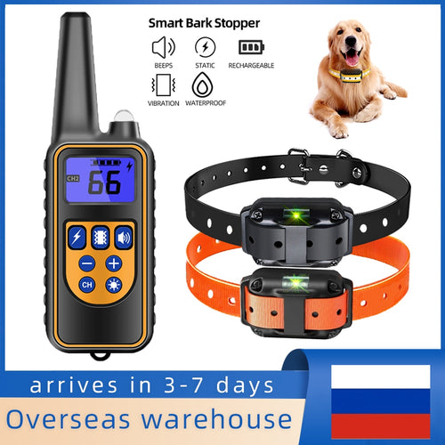 Waterproof Remote Control Rechargeable 800m Electric Dog Training