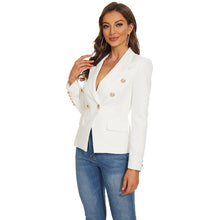 Golden Button Double Breasted Blazer