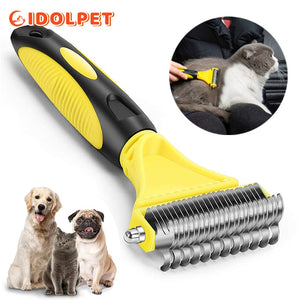 Stainless Steel Grooming Two-Sided Shedding and Dematting Brush