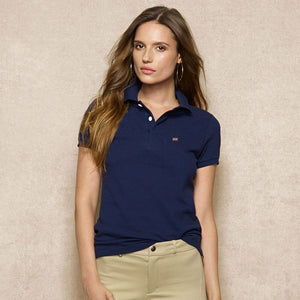 Cotton Embroidered Casual Short Sleeve Polo