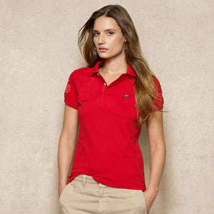 Cotton Embroidered Casual Short Sleeve Polo