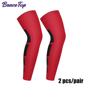 Pair Compression Knee Pad Anti Slip Thigh Support Long Stockings