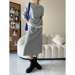 Casual Loose Fit Sweater & Dress Set