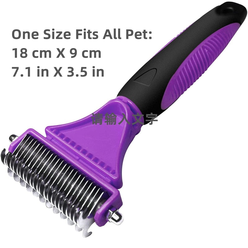 Stainless Steel Grooming Two-Sided Shedding and Dematting Brush