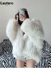 Shaggy Hairy Thick Warm Soft Colored Faux Fur Jacket