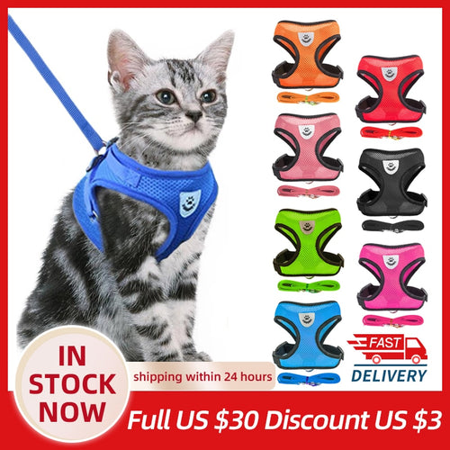 Adjustable Small Pet Vest Harness