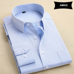 Classic Style Solid Long Sleeve Office Shirt