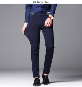 Business Office Elastic Wrinkle Resistant Classic Trousers