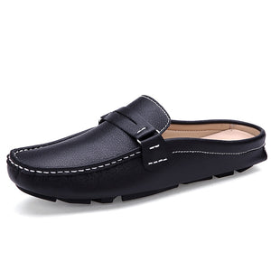 Flat Soft Leather Slip-on Loafer