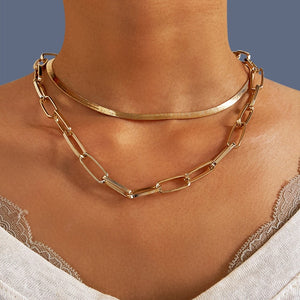 17KM Multi-layered Snake Chain Necklace