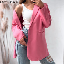 Chic Loose Single Button Oversized Suit Jacket