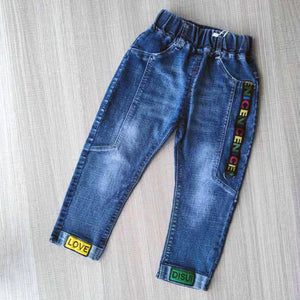 Color Buckle Elasticity Jeans