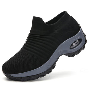 Chunky Breathable Casual Vulcanized Slip On Platform Sneakers