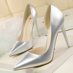 BIGTREE Patent Leather Pump Stilettos