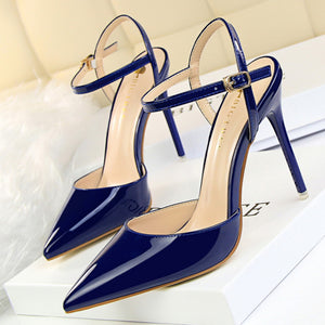 BIGTREE Patent Leather Pump Stilettos