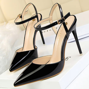 BIGTREE Patent Leather Pump Stilettos