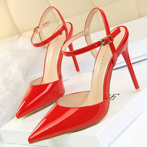 BIGTREE Patent Leather Pump Stilettos