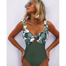 Designer Print Backless One Piece Swimsuit