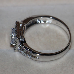 Victoria Wieck  10kt White Gold Cubic Zircon Ring