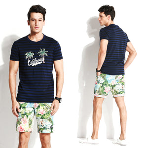 Men's Floral Print Quick Drying Swimwear