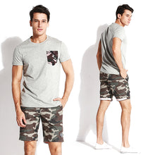 Men's Green Camouflage Pattern Beach Shorts